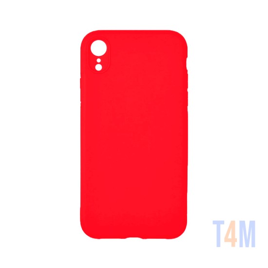 Silicone Case with Camera Shield for Apple iPhone XR Red